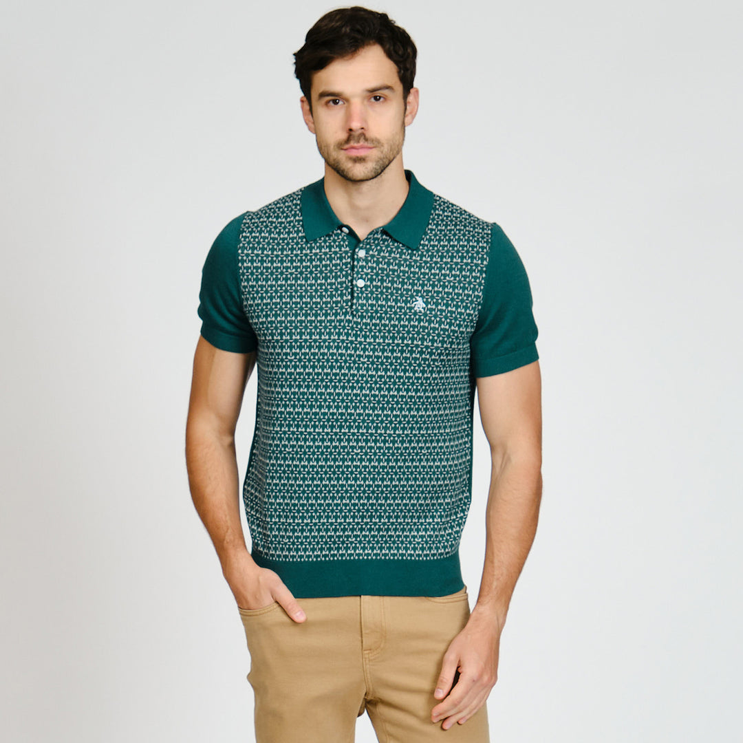 Polo De Algodón Con Jacquard Frontal