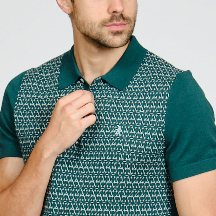 Polo De Algodón Con Jacquard Frontal