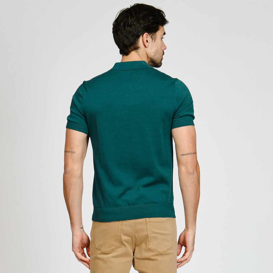 Polo De Algodón Con Jacquard Frontal