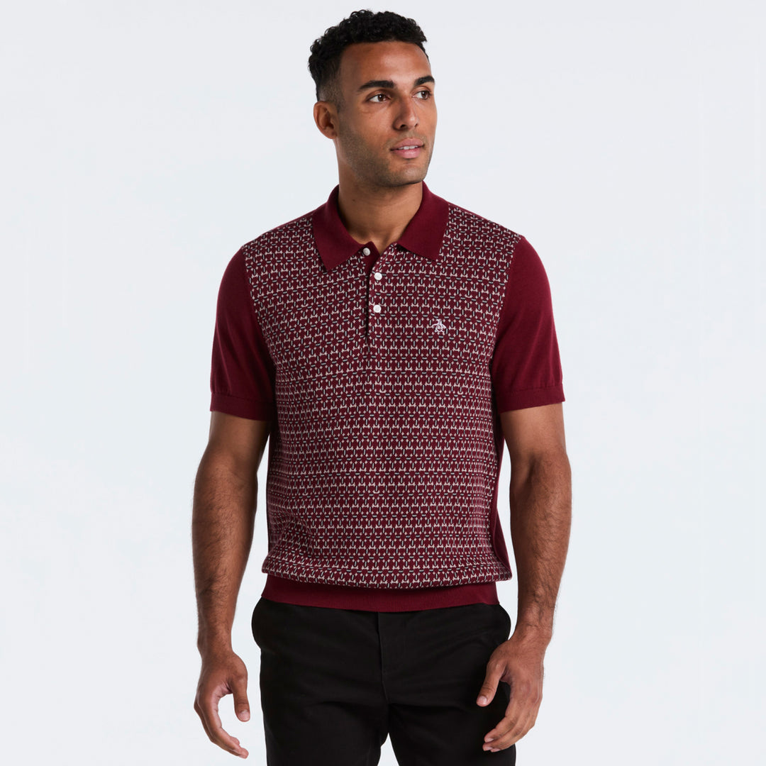 Polo De Algodón Con Jacquard Frontal