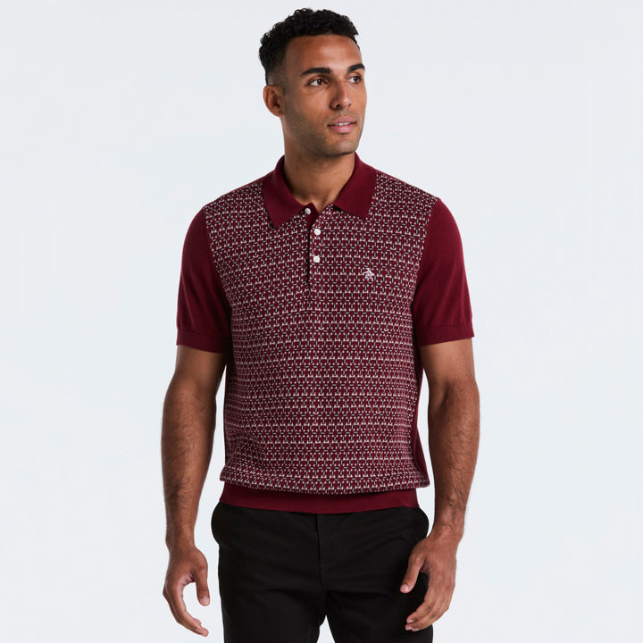 Polo De Algodón Con Jacquard Frontal
