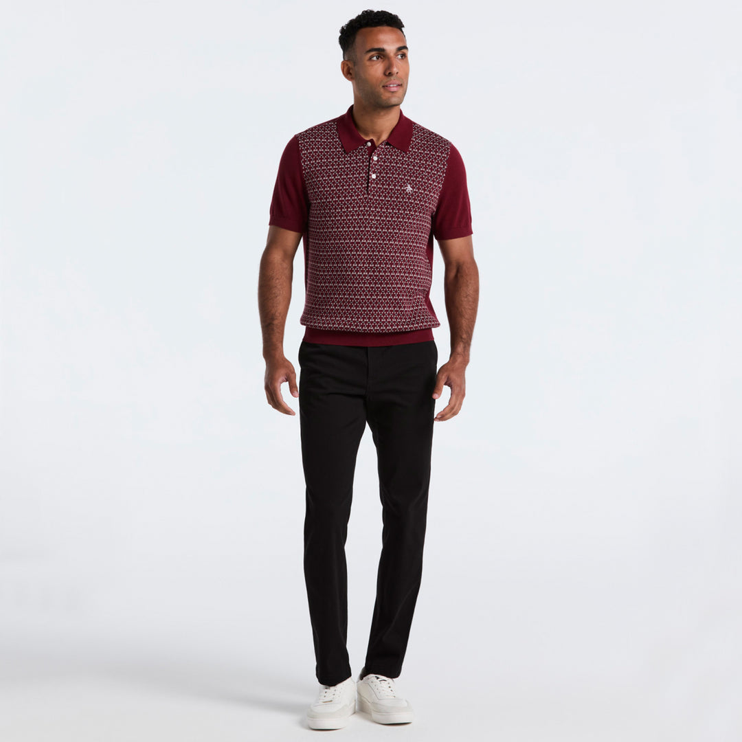 Polo De Algodón Con Jacquard Frontal