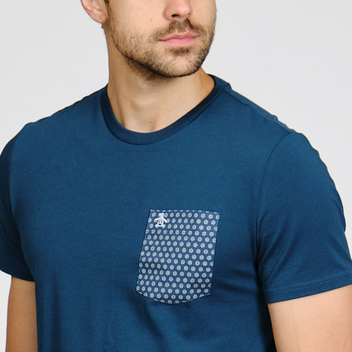 Playera Con Bolsillo Estampado