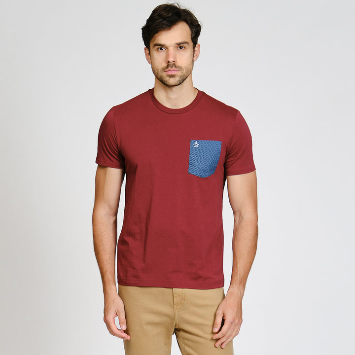 Playera Con Bolsillo Estampado