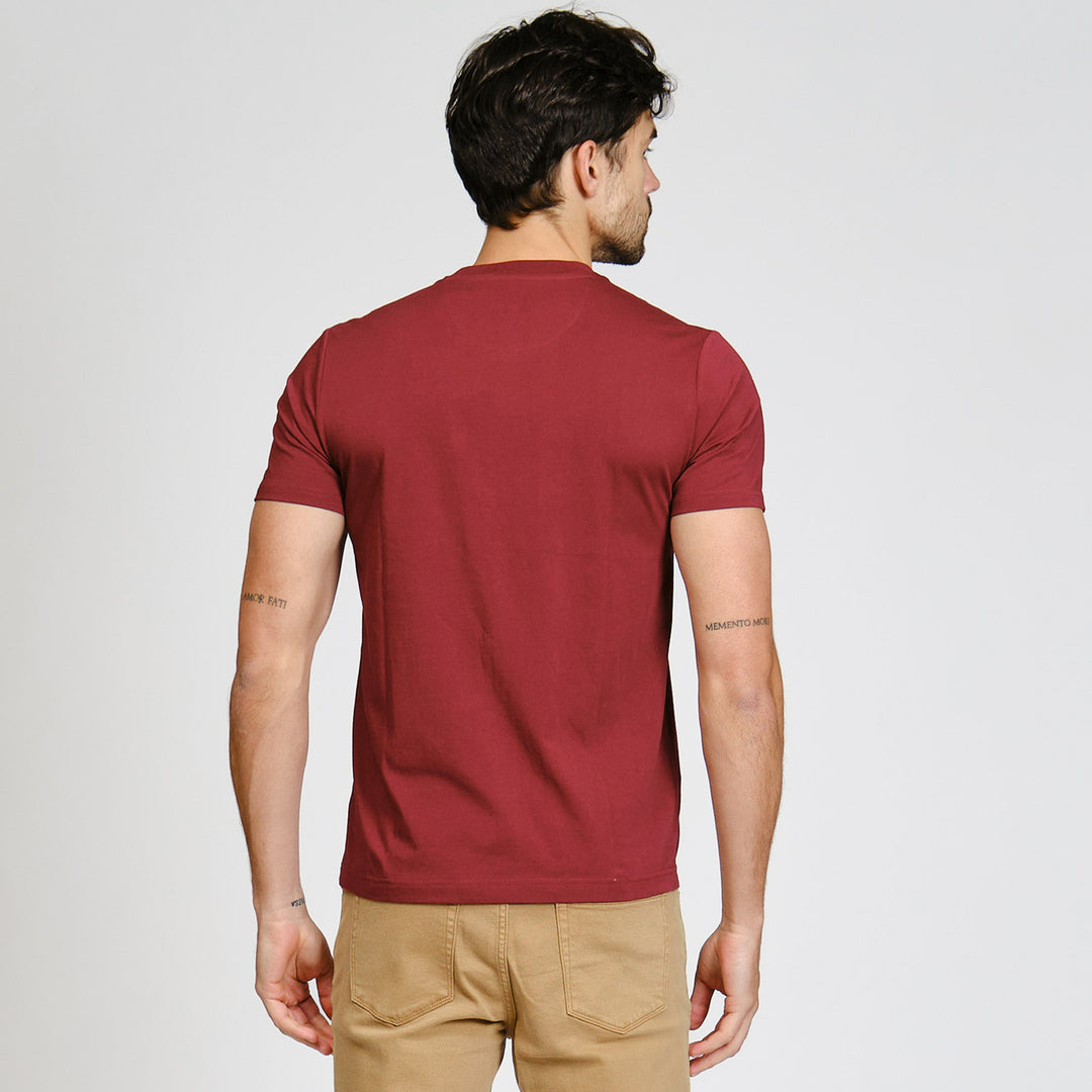 Playera Con Bolsillo Estampado