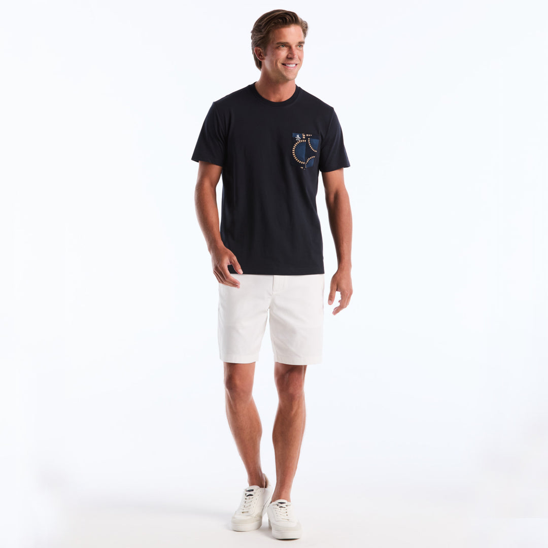 Playera Con Bolsillo Estampado