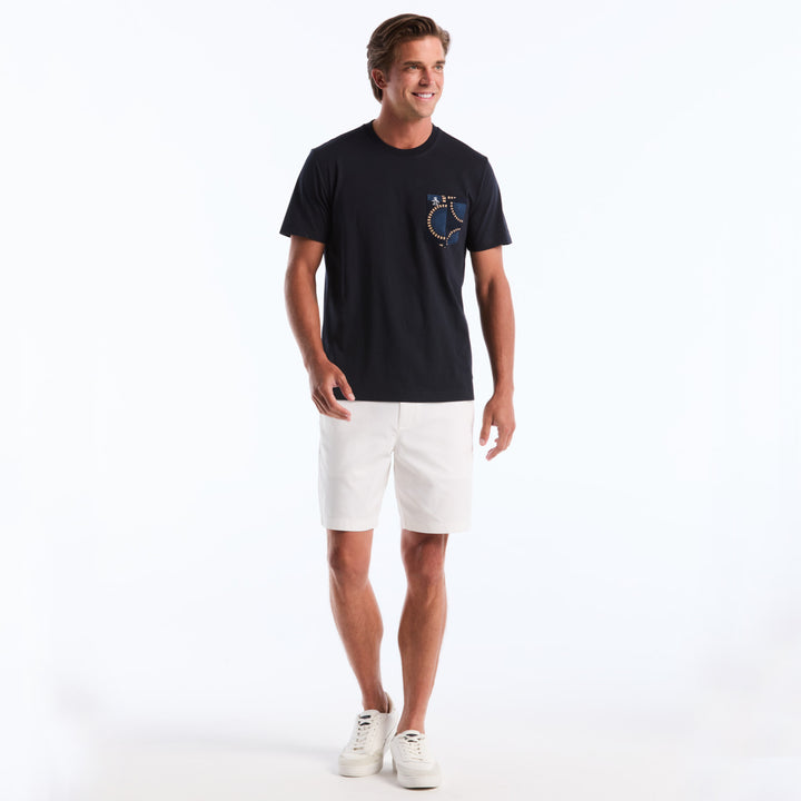 Playera Con Bolsillo Estampado