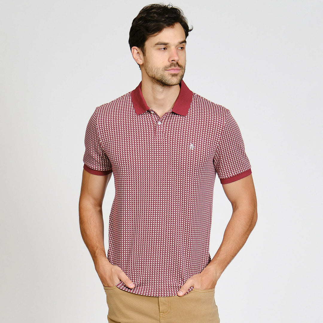 Polo De Algodón Con Jaquard En Triangulos