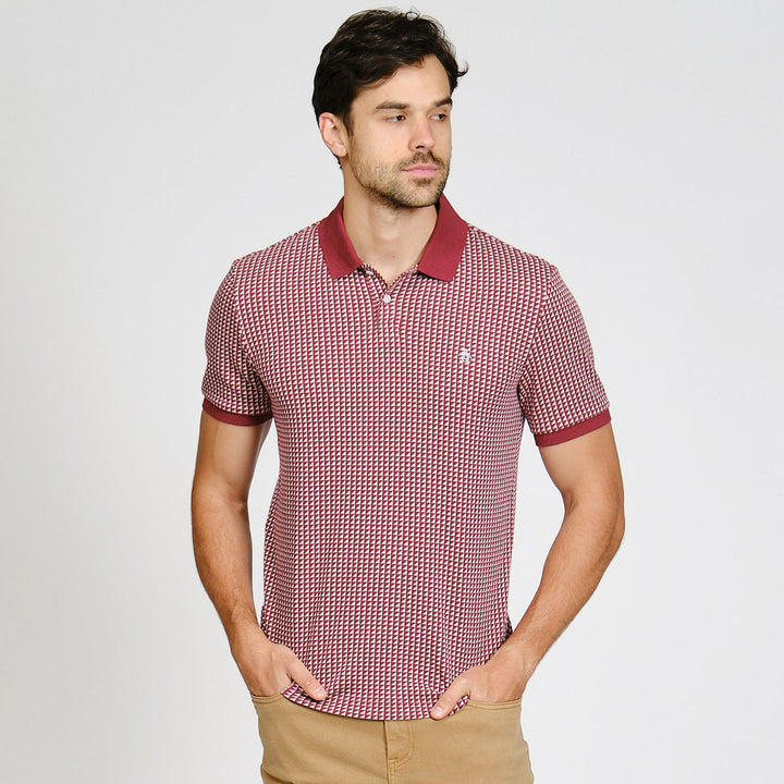 Polo De Algodón Con Jaquard En Triangulos