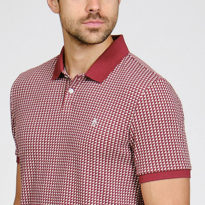 Polo De Algodón Con Jaquard En Triangulos