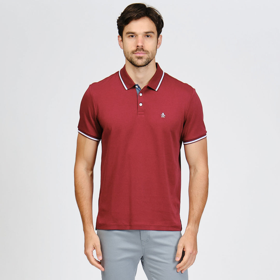 Polo De Algodón Interlock Tipped