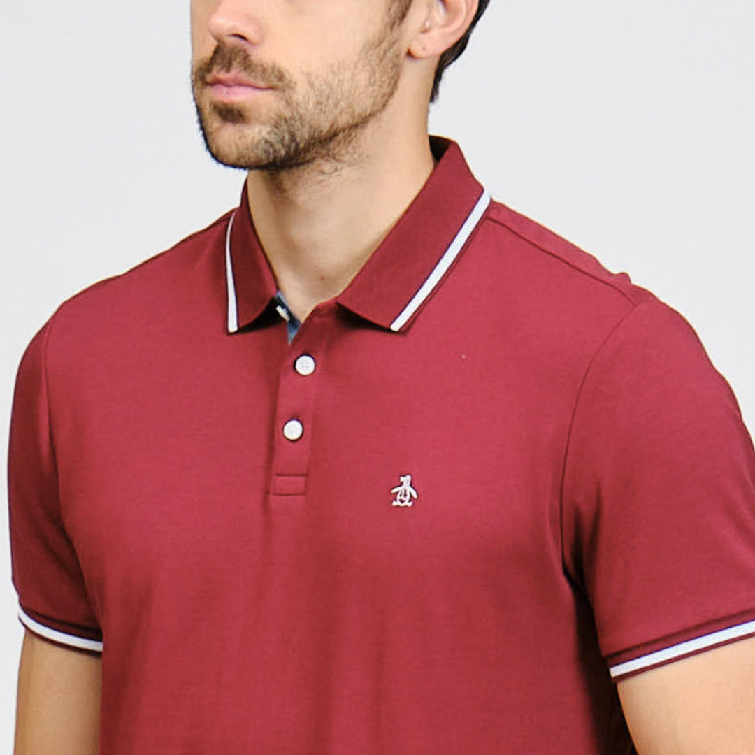 Polo De Algodón Interlock Tipped