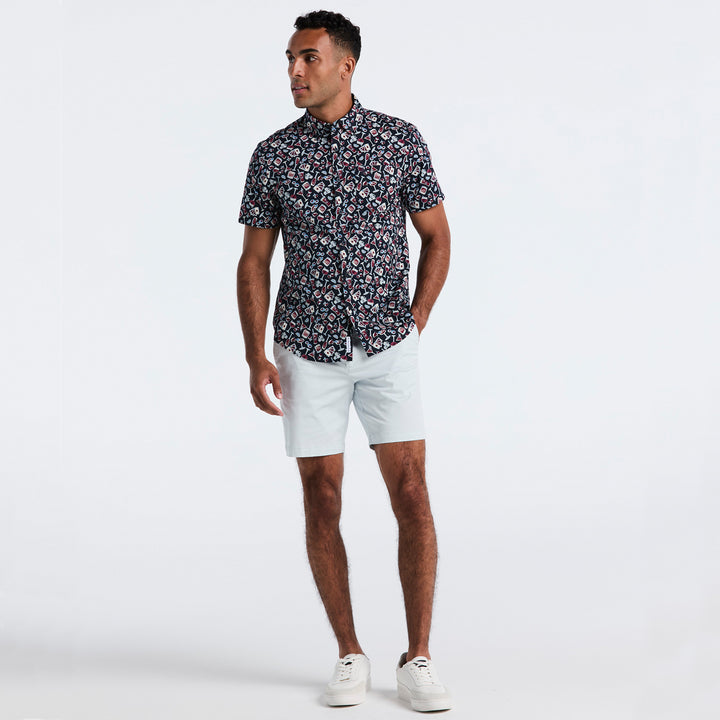 Camisa Manga Corta De Popelina Full Print Drinks