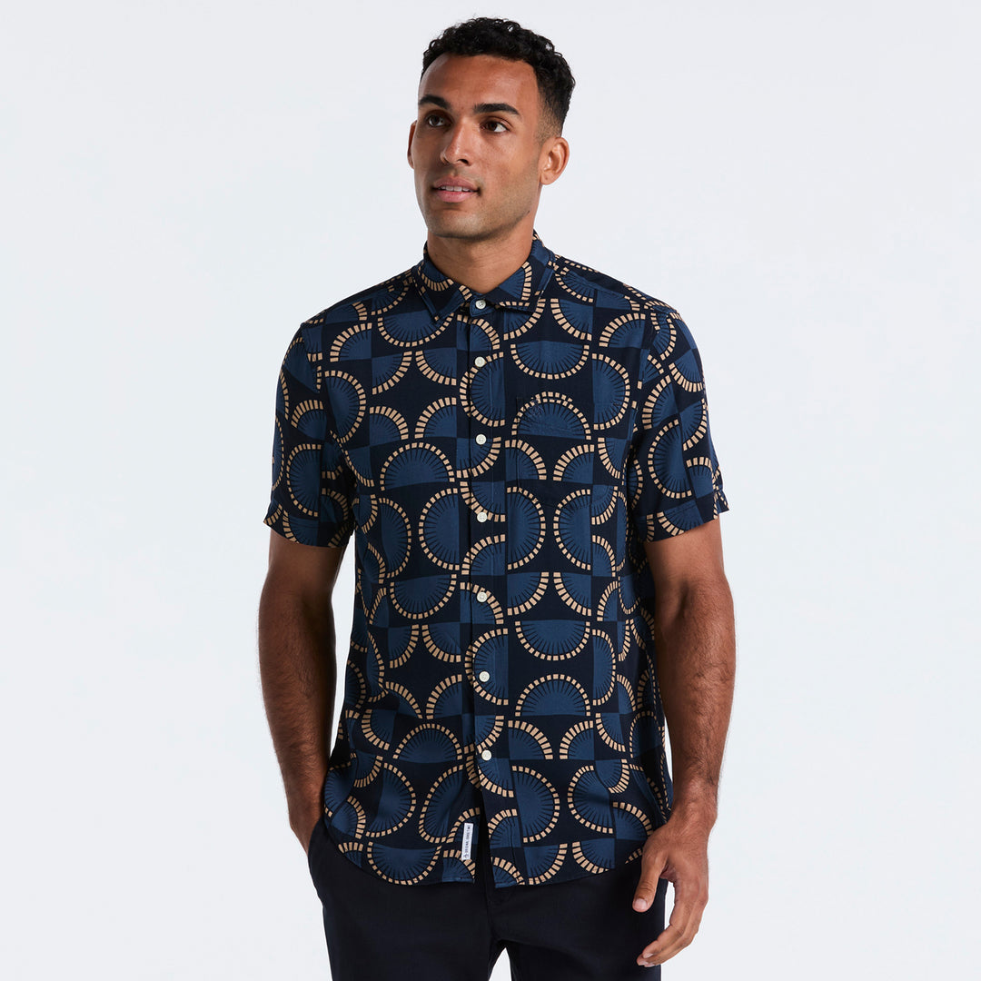 Camisa Manga Corta De Viscosa Fans