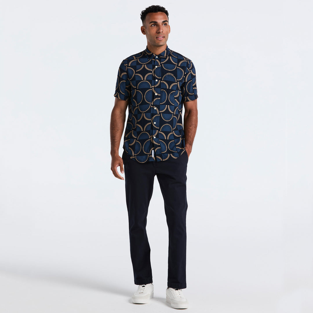 Camisa Manga Corta De Viscosa Fans