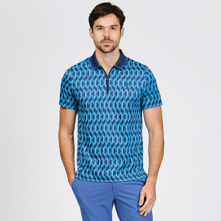 Polo De Golf Full Print Colorblock