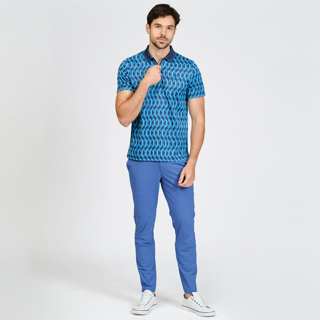 Polo De Golf Full Print Colorblock