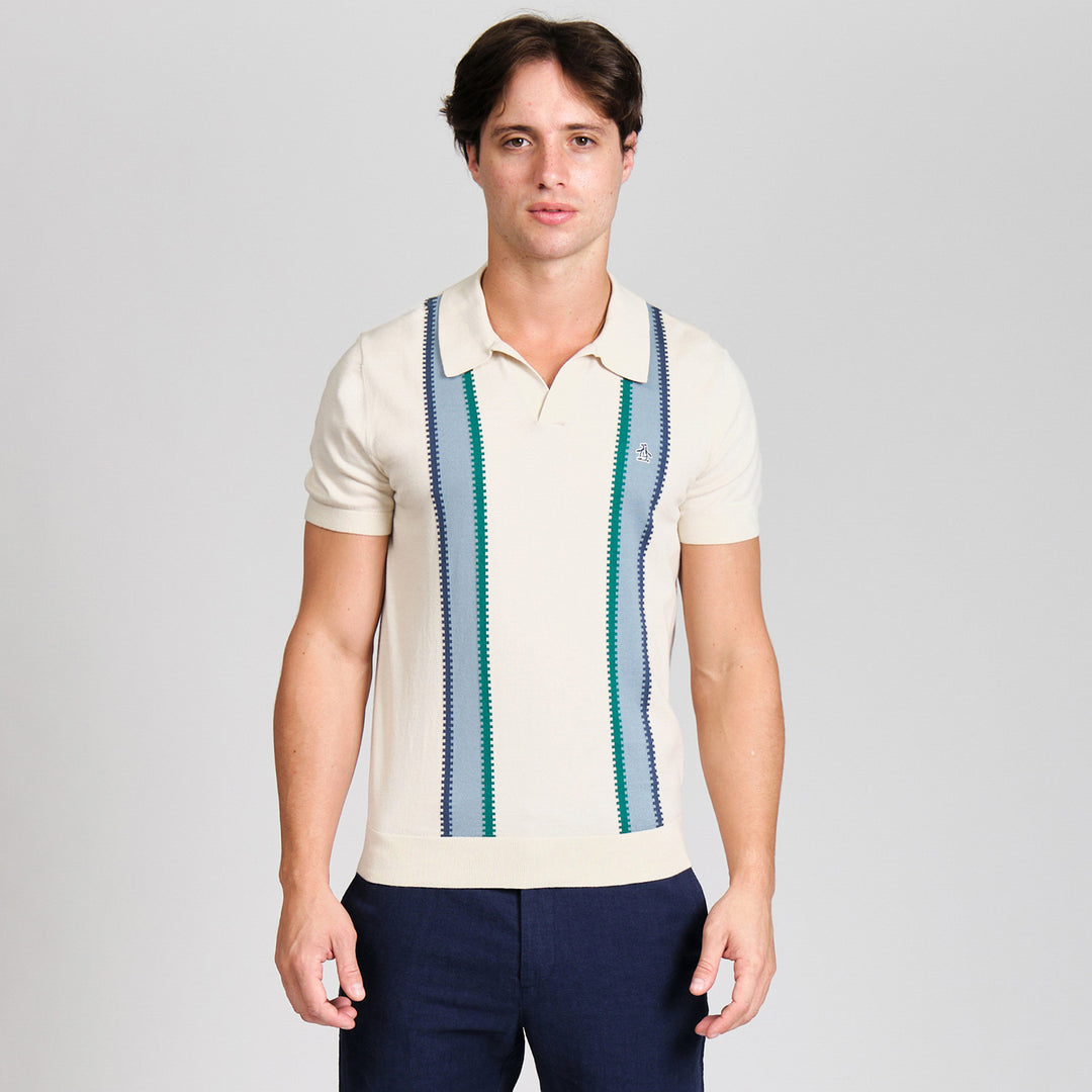 Polo De Algodón Con Franjas Verticales