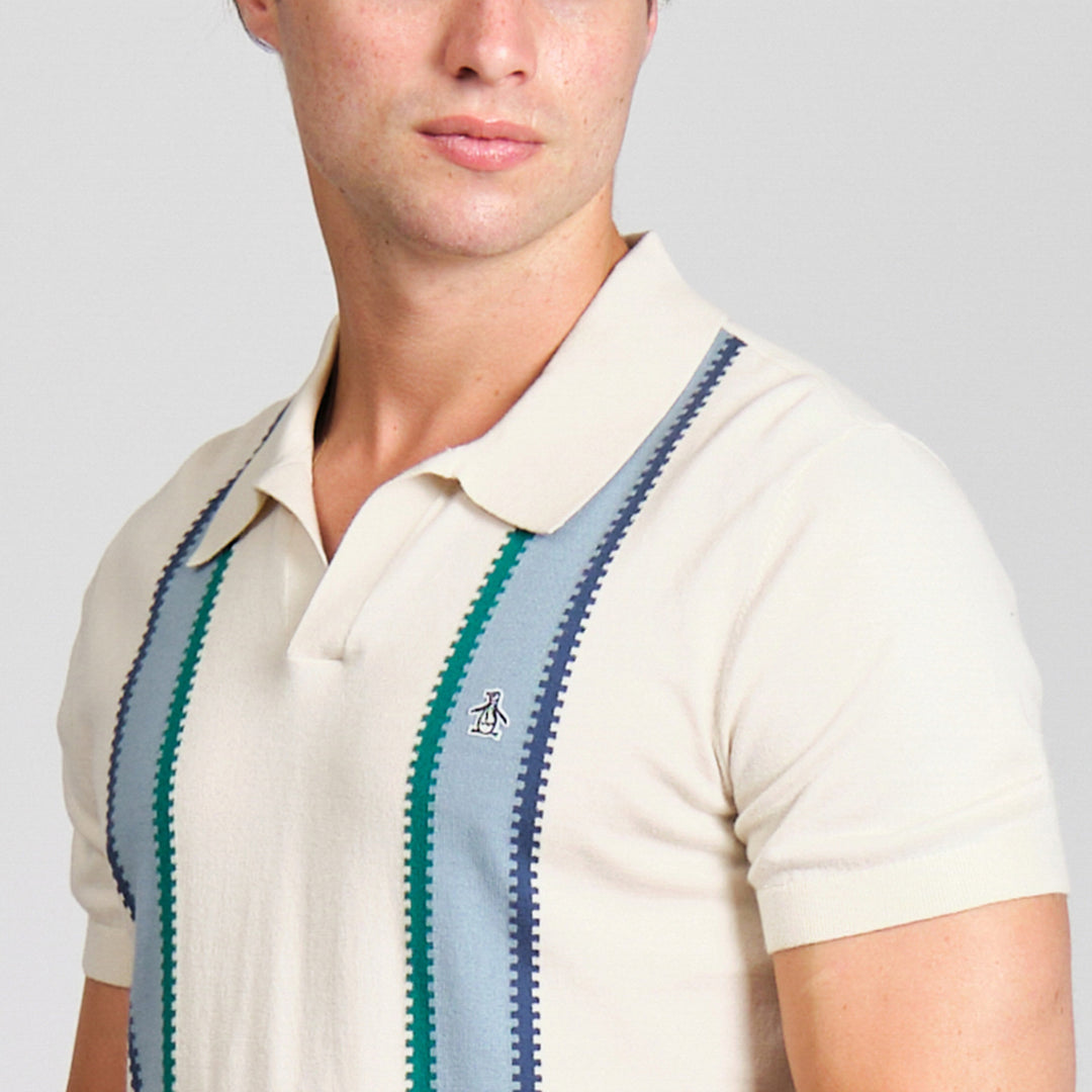 Polo De Algodón Con Franjas Verticales