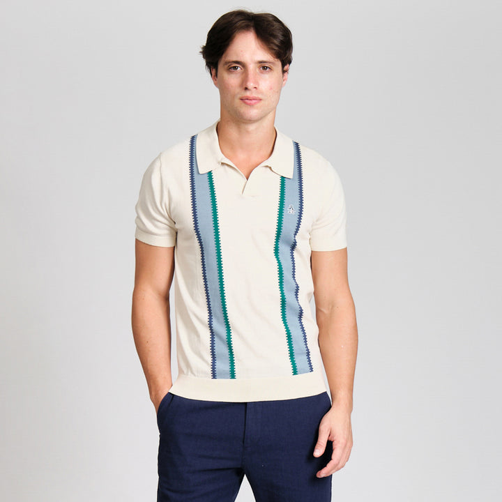 Polo De Algodón Con Franjas Verticales