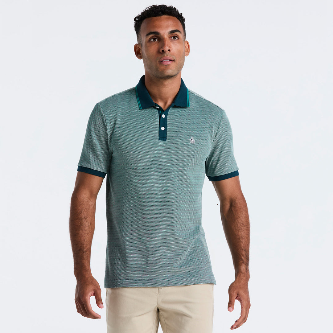 Polo De Algodón Tricolor Pique