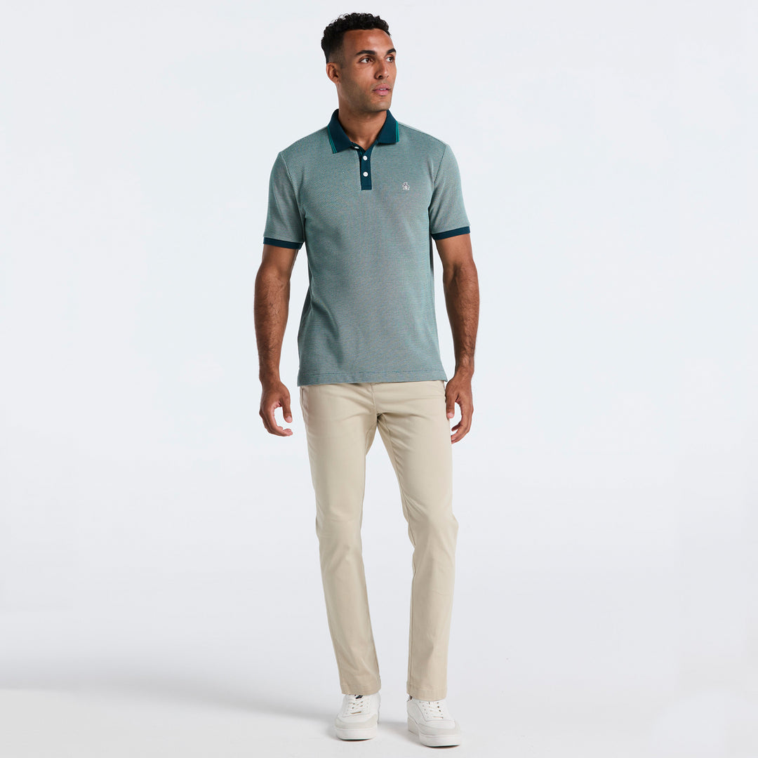 Polo De Algodón Tricolor Pique