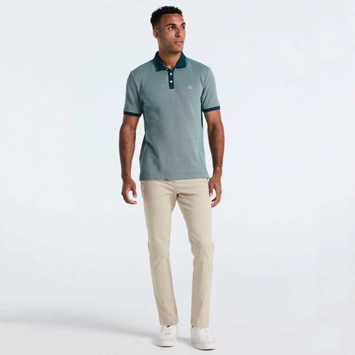 Polo De Algodón Tricolor Pique