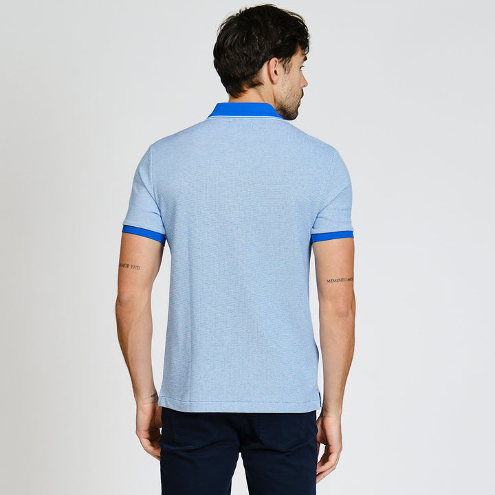 Polo De Algodón Tricolor Pique