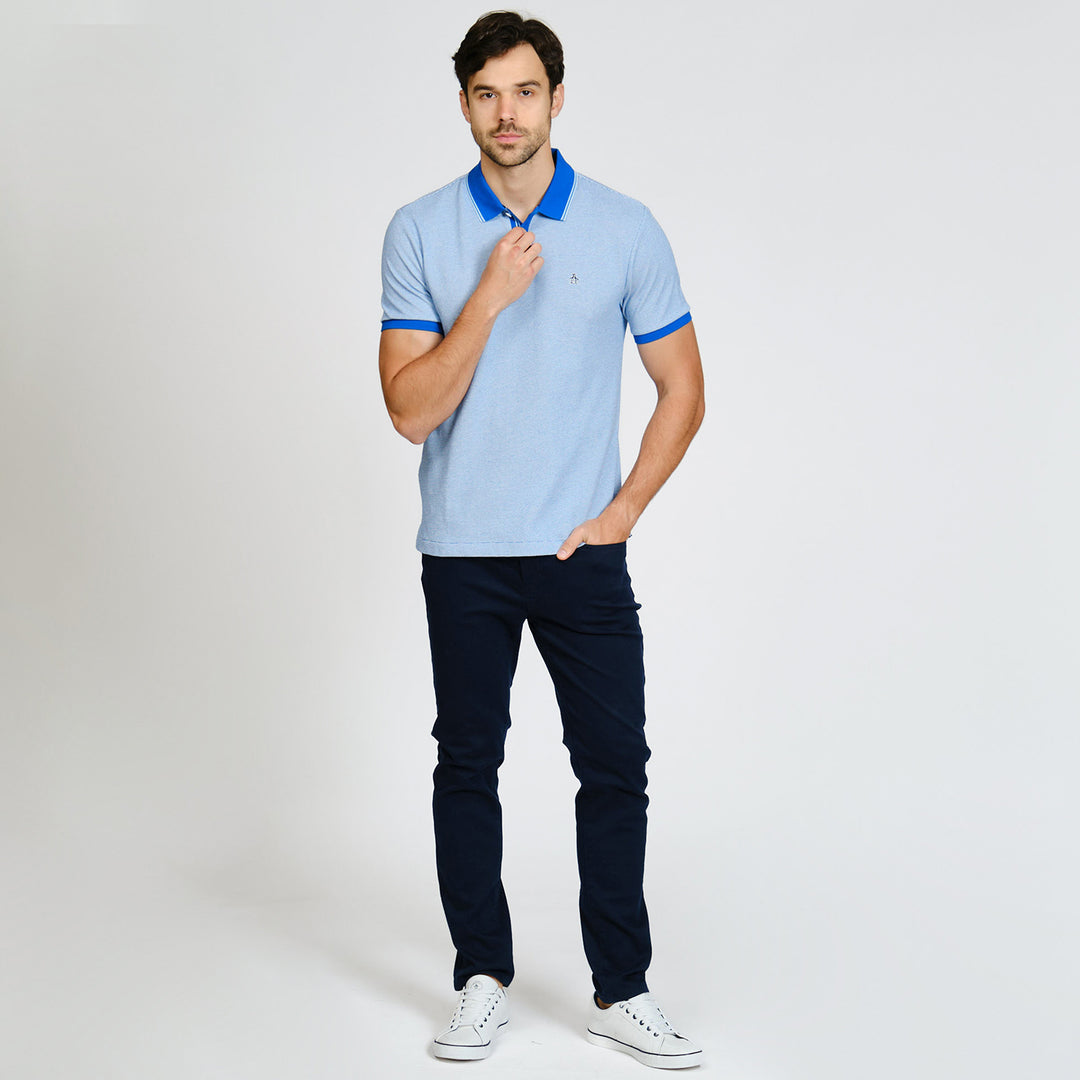 Polo De Algodón Tricolor Pique