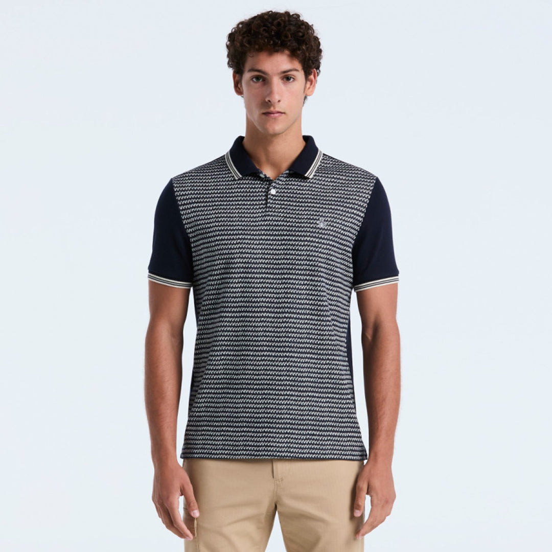 Polo De Algodón Con Jacquard Mini Frontal
