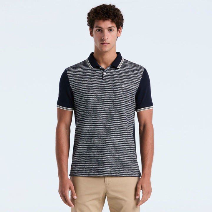 Polo De Algodón Con Jacquard Mini Frontal