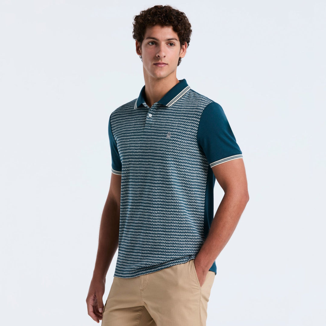 Polo De Algodón Con Jacquard Mini Frontal