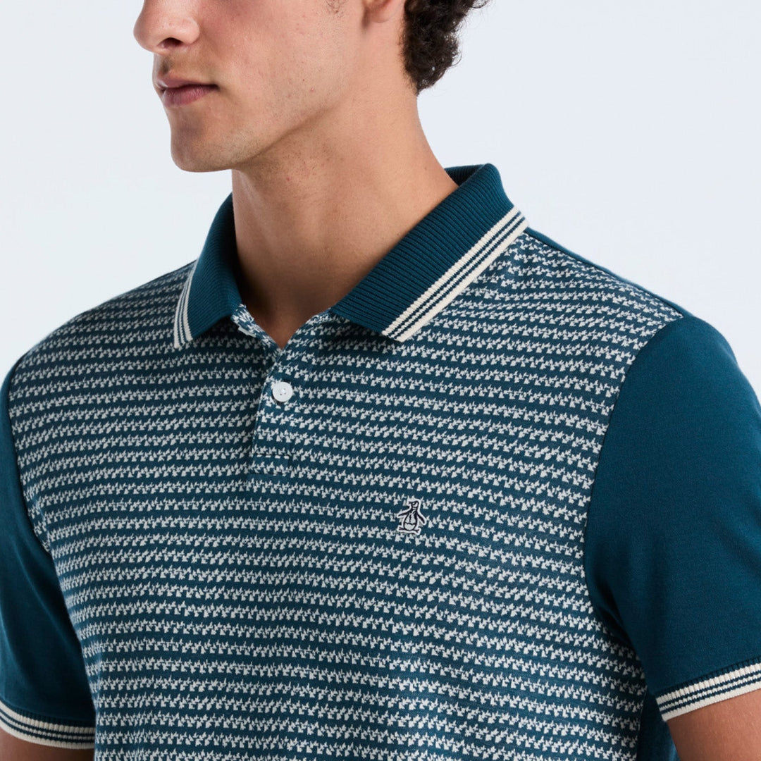 Polo De Algodón Con Jacquard Mini Frontal