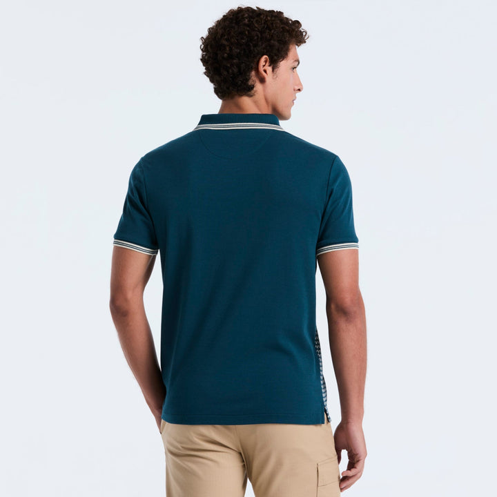 Polo De Algodón Con Jacquard Mini Frontal