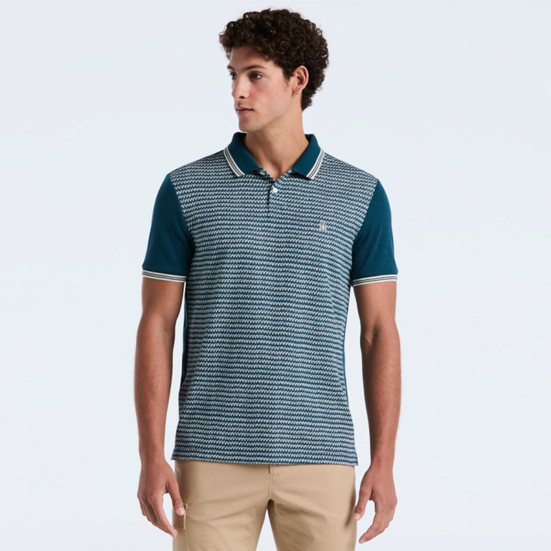 Polo De Algodón Con Jacquard Mini Frontal