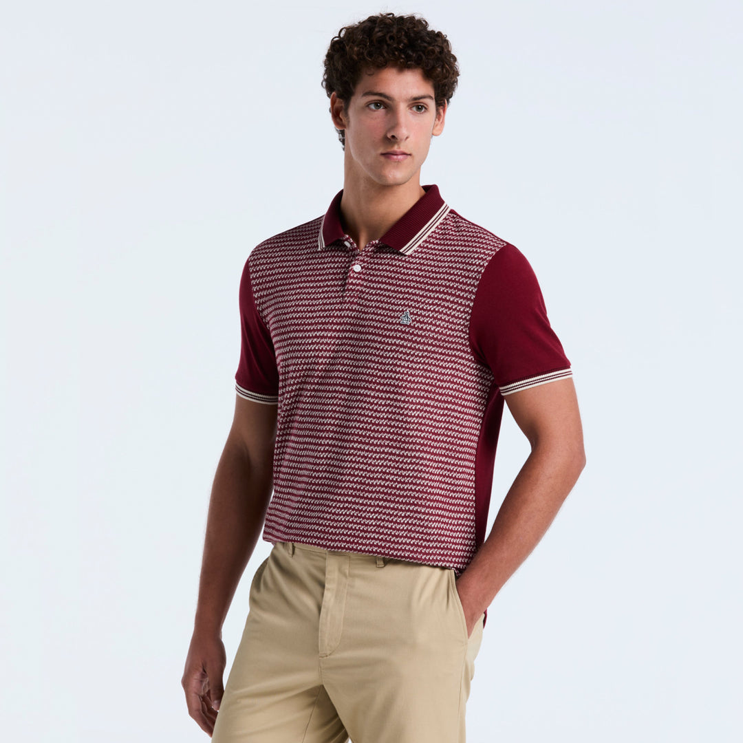 Polo De Algodón Con Jacquard Mini Frontal