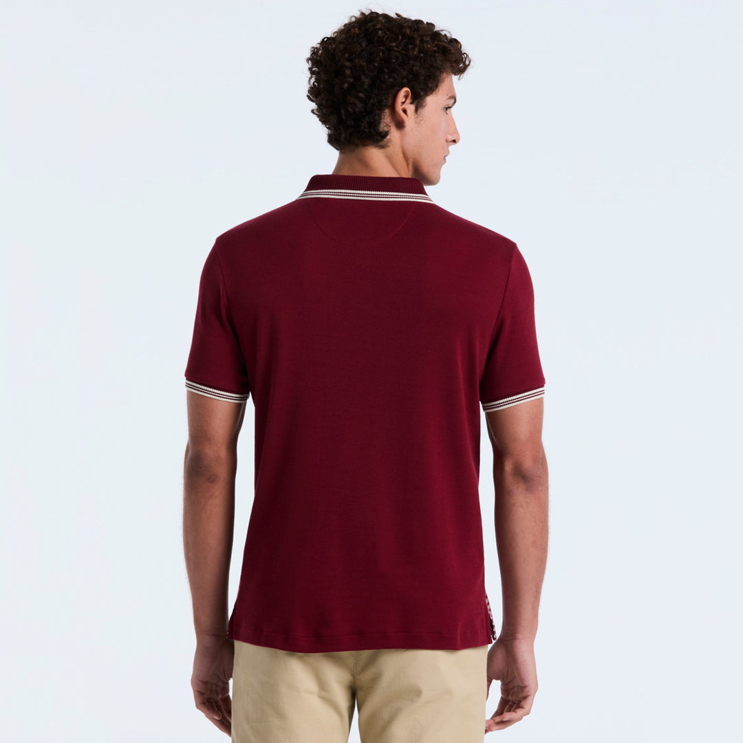 Polo De Algodón Con Jacquard Mini Frontal