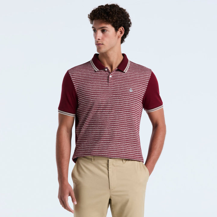 Polo De Algodón Con Jacquard Mini Frontal