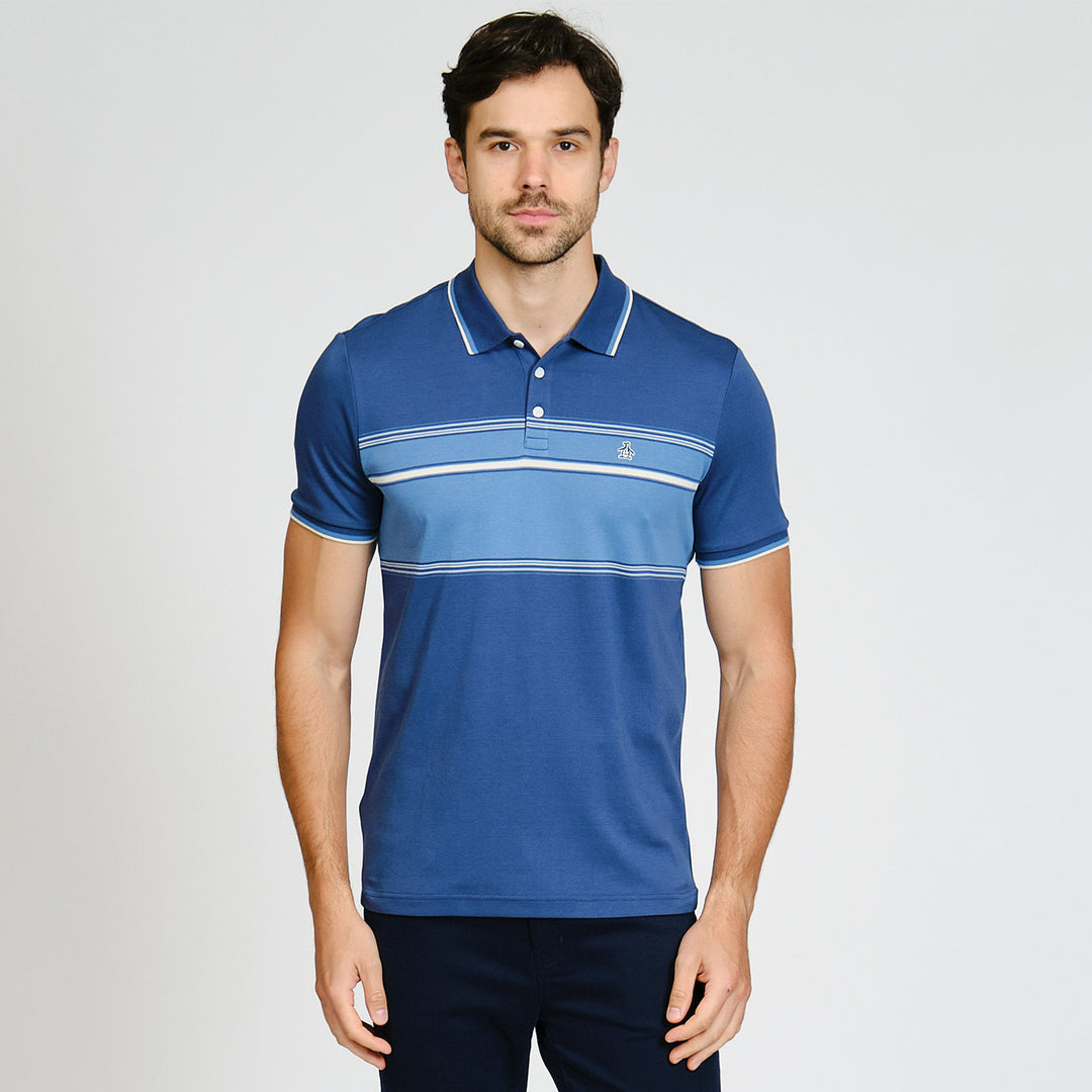 Polo De Algodón Con Franja En Pecho