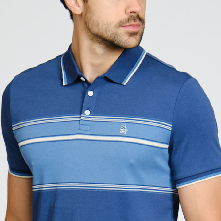 Polo De Algodón Con Franja En Pecho