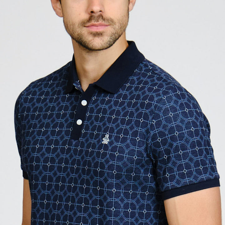Polo De Doble Punto Con Jacquard En Circulos