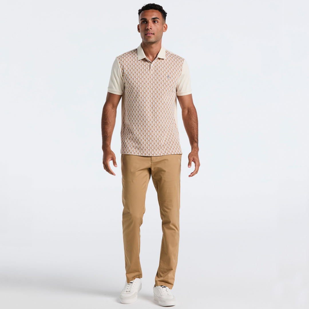 Polo De Algodón Con Jacquard Frontal Martini
