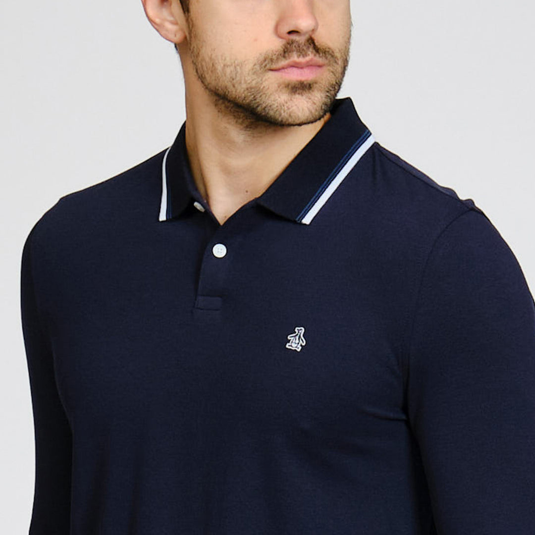 Polo De Manga Larga Tencel Pique