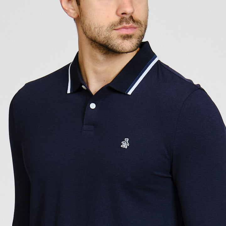 Polo De Manga Larga Tencel Pique