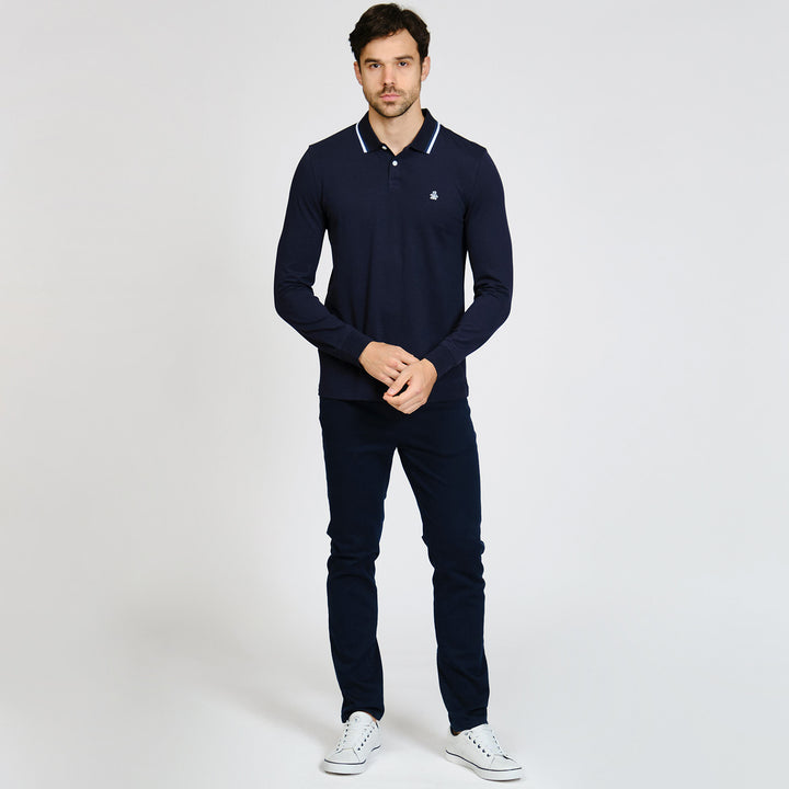 Polo De Manga Larga Tencel Pique