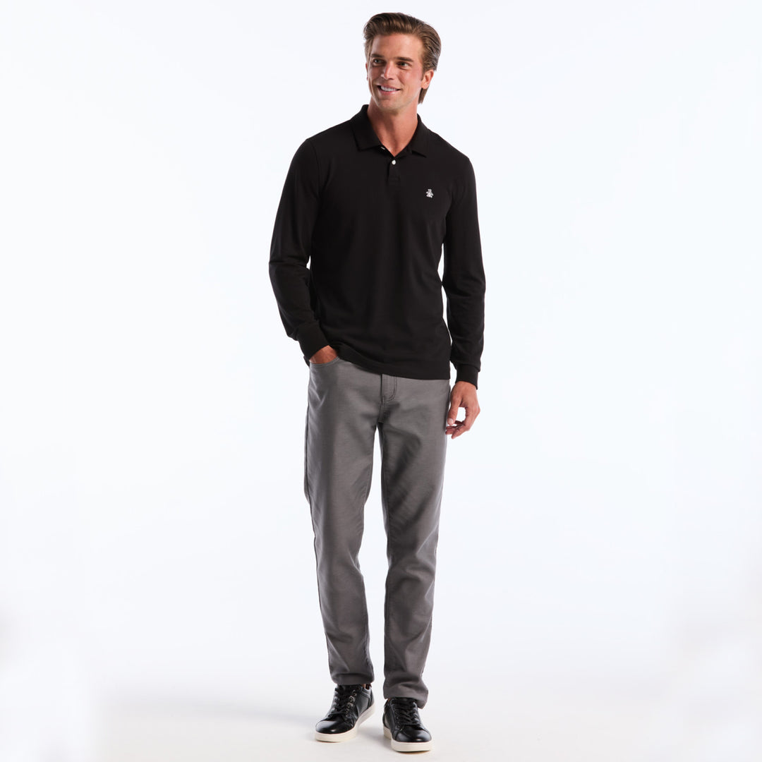 Polo De Manga Larga De Algodón Tencel