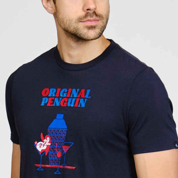 Playera De Algodón Con Estampado De Martini