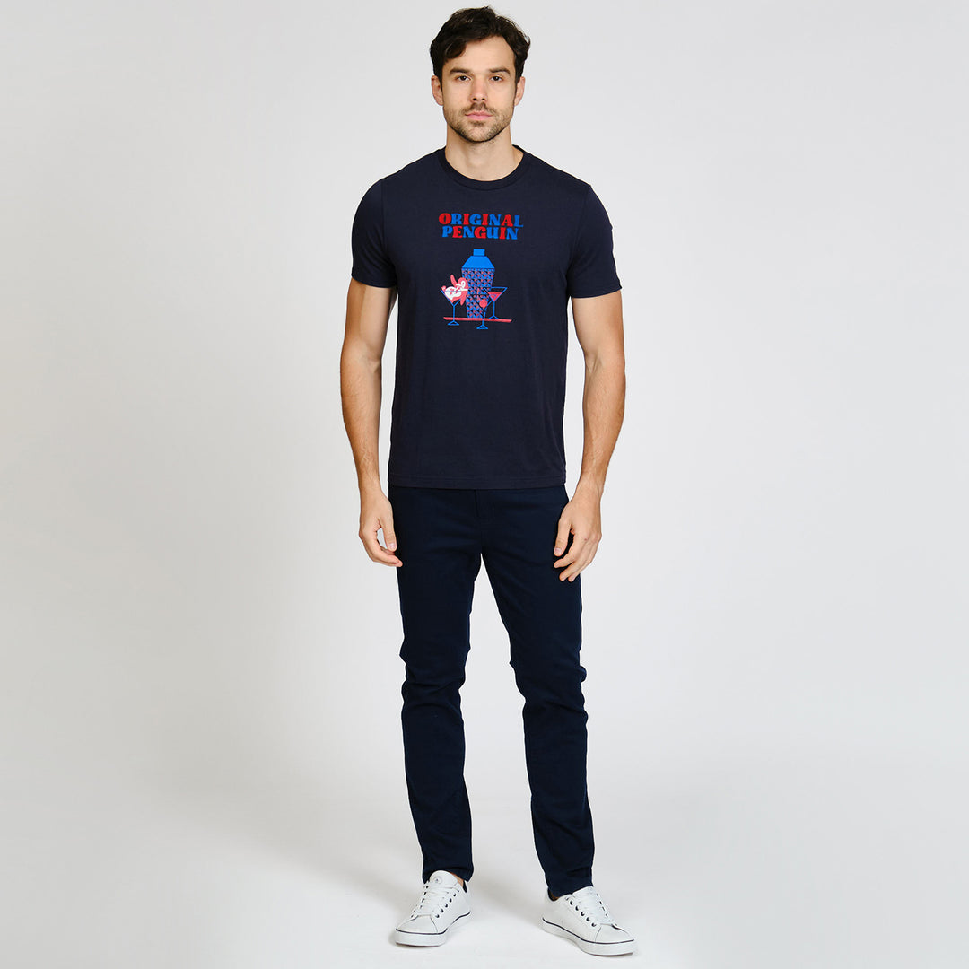 Playera De Algodón Con Estampado De Martini