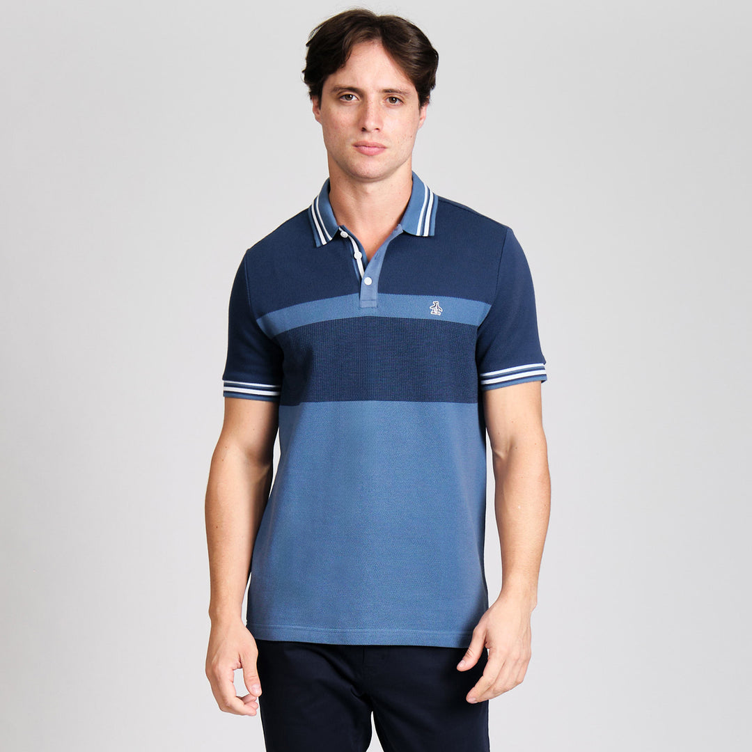 Polo De Algodón Con Bloques Tricolor