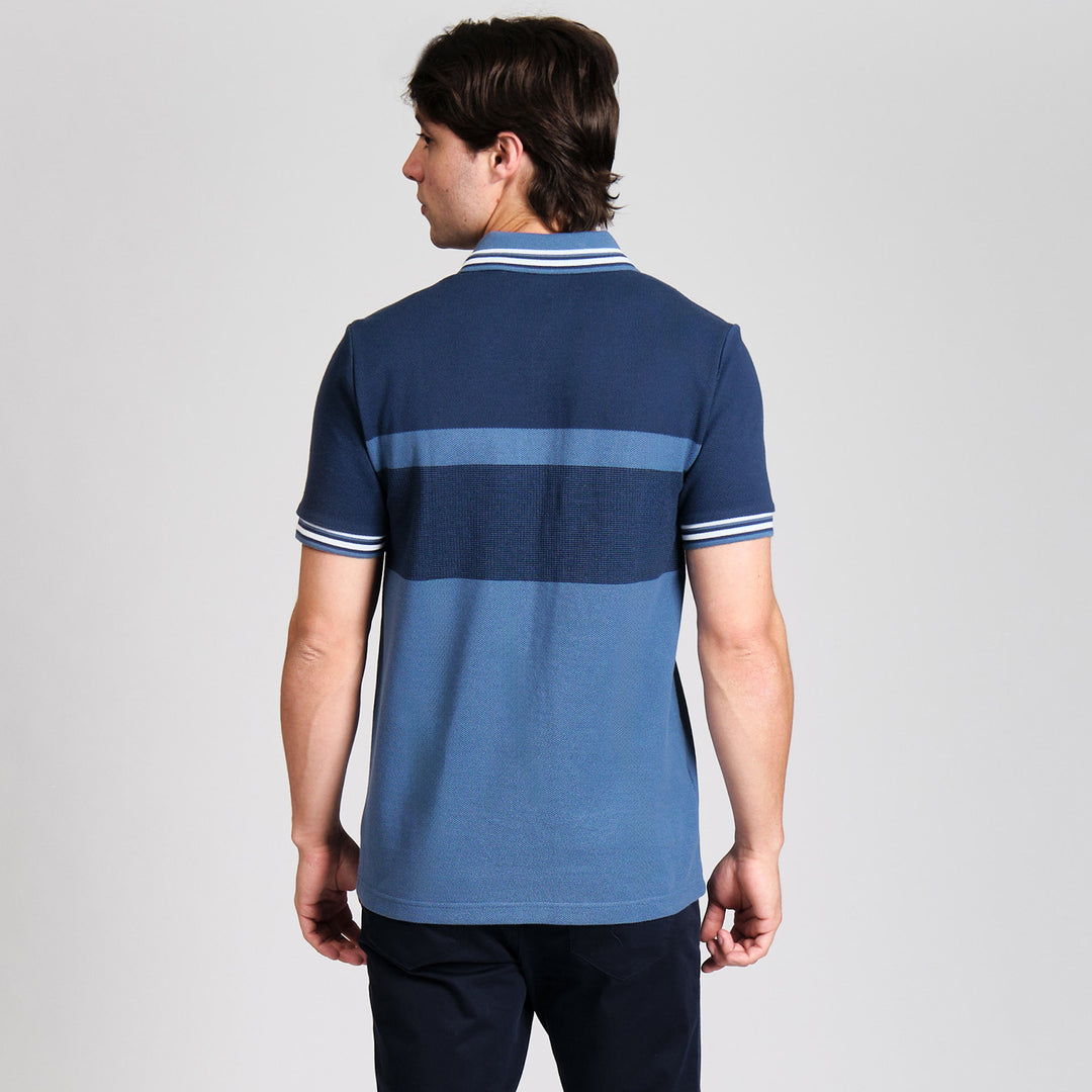 Polo De Algodón Con Bloques Tricolor